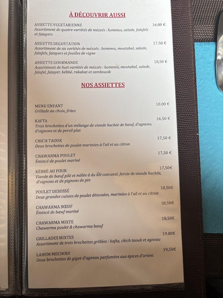 Chez Bacchus - Menu Image 2